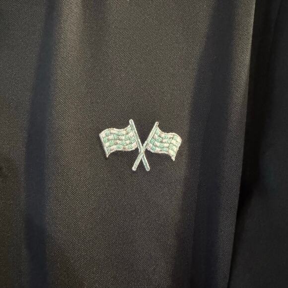 NWT Robert Graham Finish Line Classic Fit Men’s Golf Polo Shirt Black Size Large - Picture 4 of 8